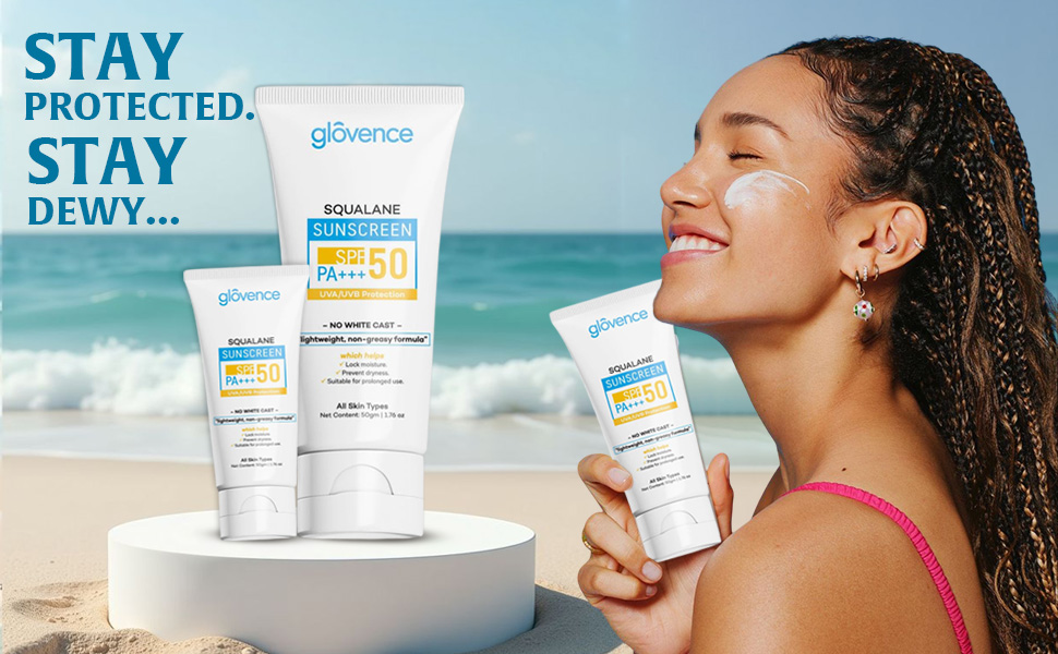 glovence squalane sunscreen spf 50