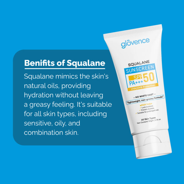 Glovence Squalane Sunscreen SPF 50 PA+++ – 50g - Image 4