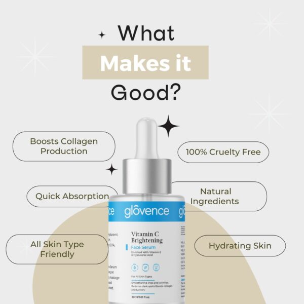 Glovence Vitamin C Brightening Serum – 30ML - Image 3