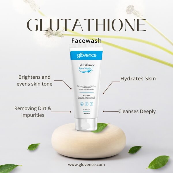 Glovence Glutathione Face Wash – 100ml - Image 5