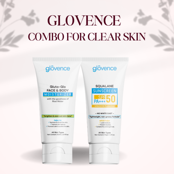 Glovence Gluta Glo Moisturizer & Squalane Sunscreen Combo